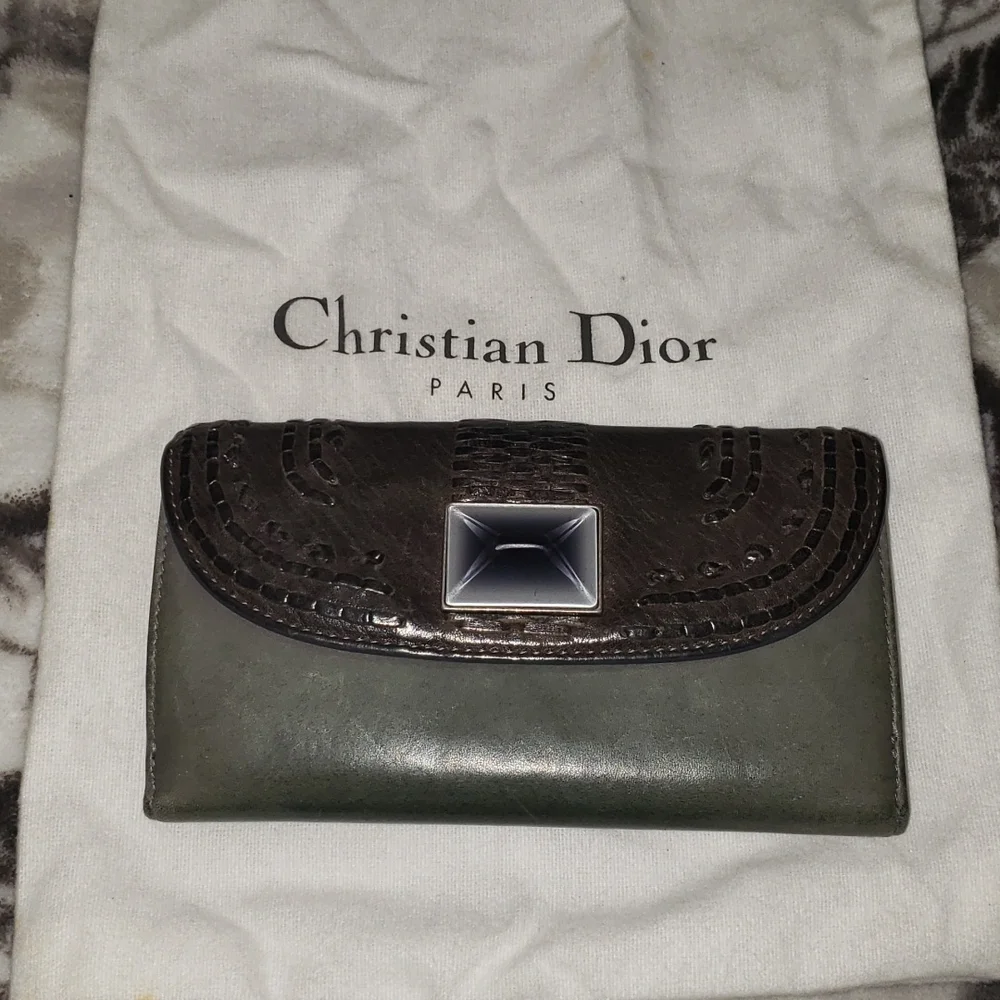 Christian Dior Plisse lambskin wallet
